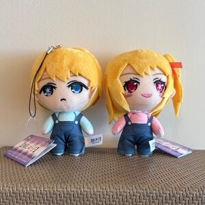 Cute Oshi No Ko Ruby and Aqua Anime 5.5”Plush Keychain Charms
